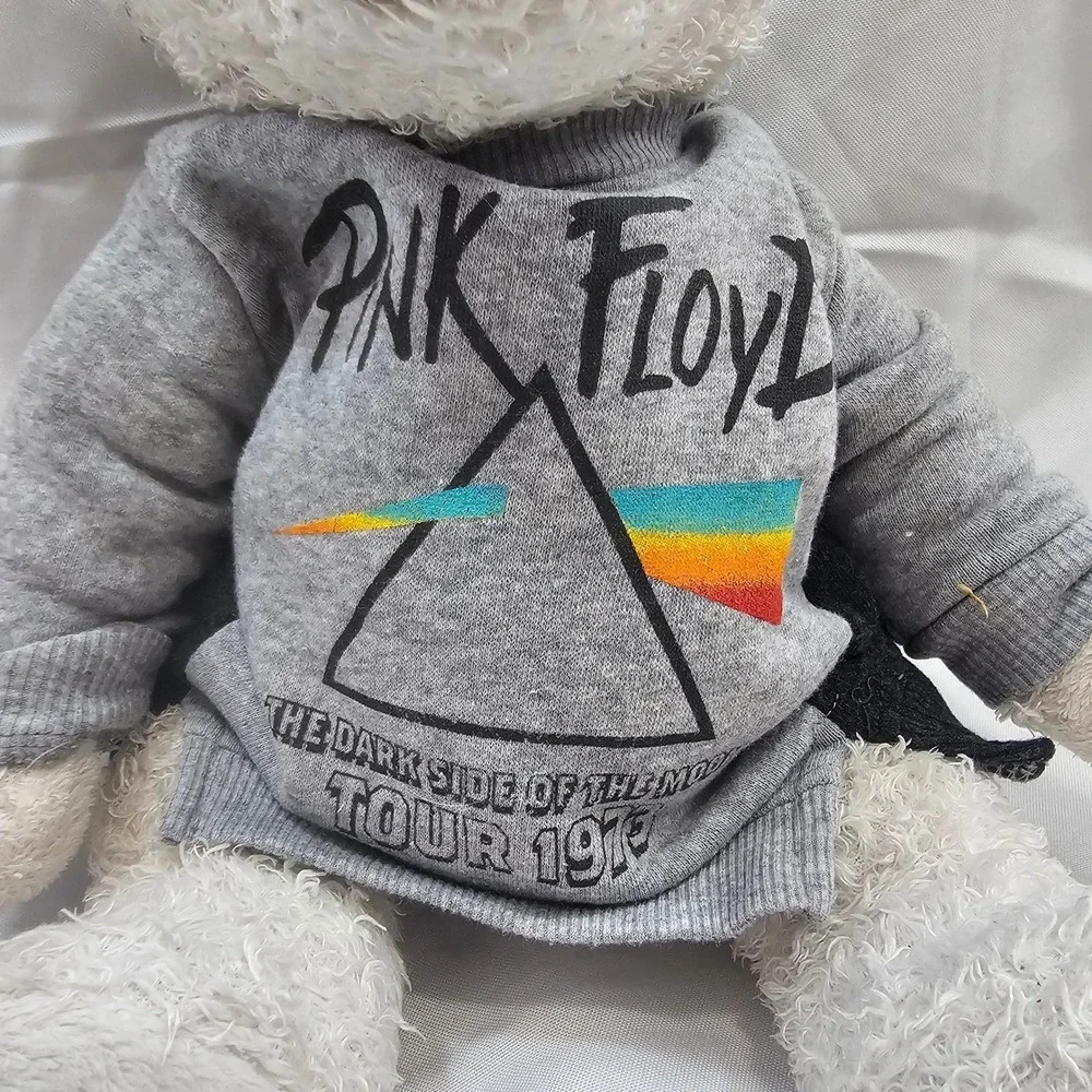 Dan Dee Pink Floyd Dark‎ Side of the Moon Tour 1973 White Teddy Bear Plush Toy